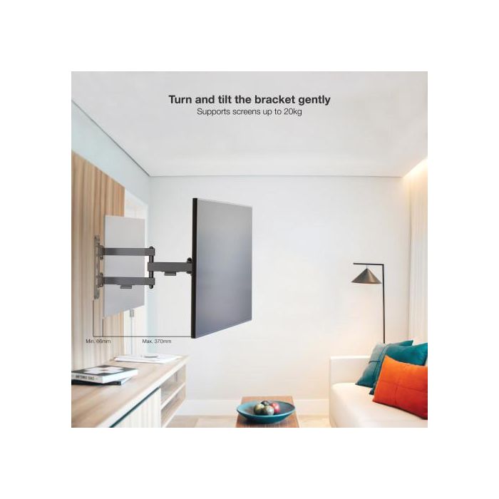 TOOQ SOPORTE PARED PANTALLAS 13-43" GIRA/INCLI NEGRO 6