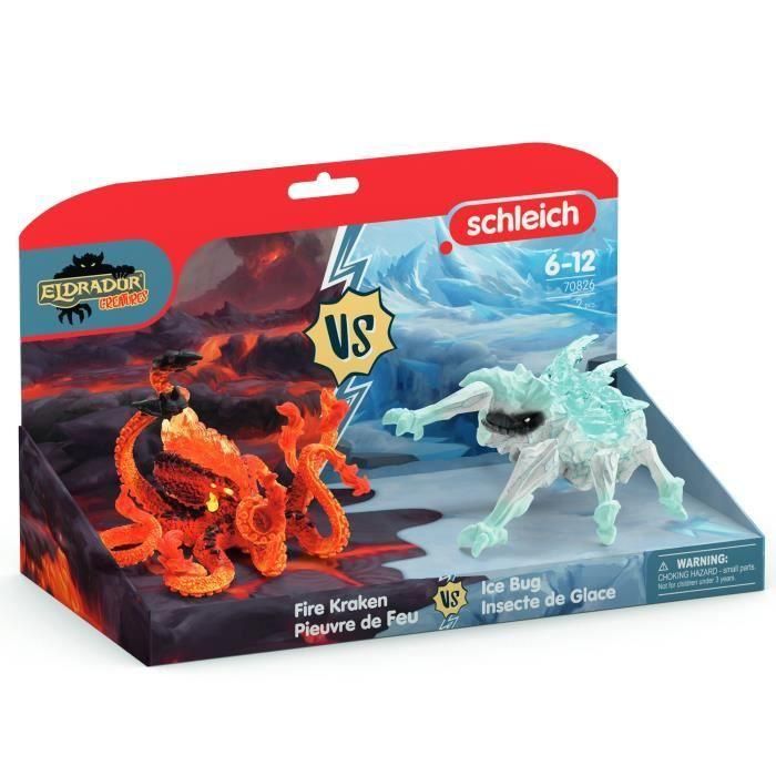 Figuras Dúo Pulpo de Lava vs Insecto de Hielo, SCHLEICH 70826 Criaturas Eldrador, Para niños a partir de 6 años 4