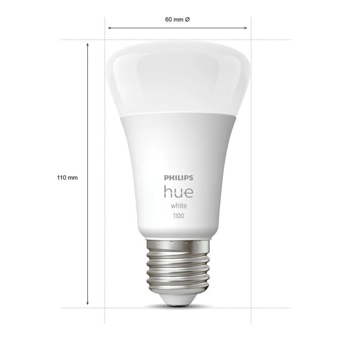 PHILIPS Hue White Starter kit 9.5W bombilla LED inteligente - E27 x3 y control remoto Hue 7