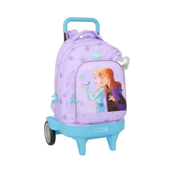 Mochila Escolar con Ruedas Frozen Spirit Lila 33 x 45 x 22 cm