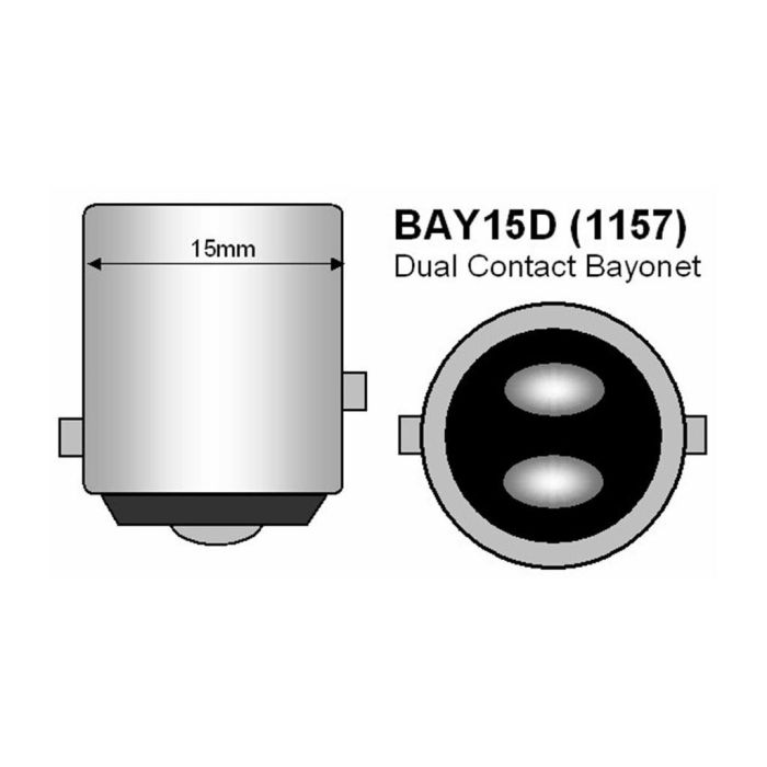 Lámpara M-Tech Bay15D 12 V P21-5 W Clear | 10 Unidades MTECZ15 1
