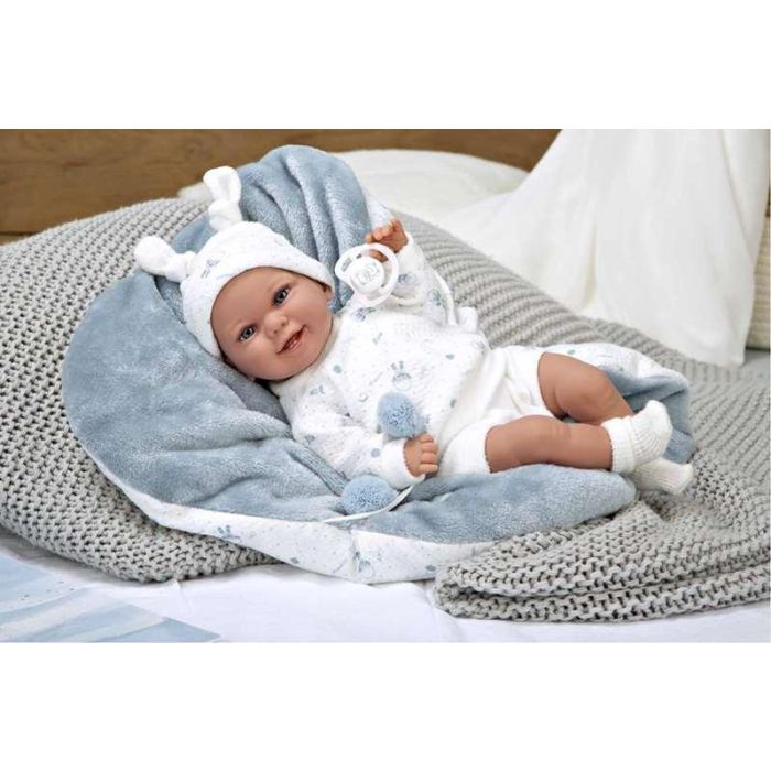 Muñeca elegance 35 cm babyto azul c/manta (muñeco de peso) 12 Muñeca elegance 35 cm babyto azul c/manta (muñeco de peso) 12