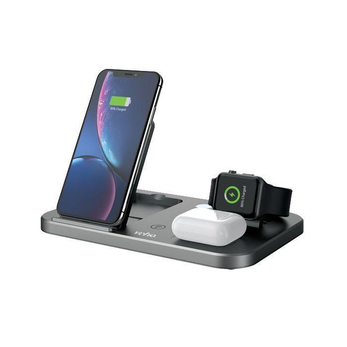 Veho DS-7 Qi Base de Carga Inalámbrica Universal Multi-dispositivo Plegable Compatible con Smartphone, Apple Watch y Airpods 3 Veho DS-7 Qi Base de Carga Inalámbrica Universal Multi-dispositivo Plegable Compatible con Smartphone, Apple Watch y Airpods 3