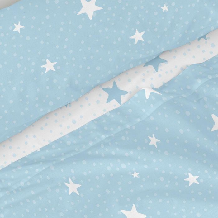 Juego de Sábanas HappyFriday Basic Kids Little star Azul Cama de 105 2 Piezas 3