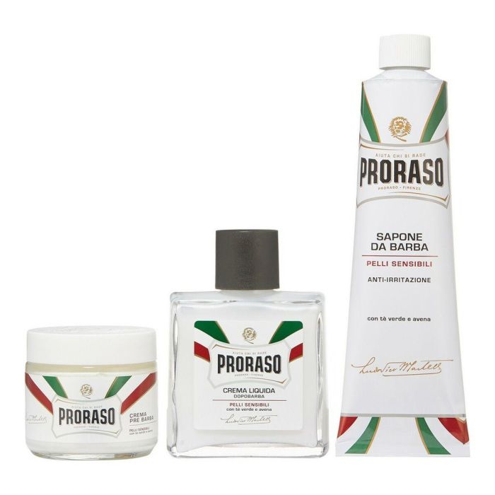 Proraso Set Afeitado Piel Sensible Hombre, Lote 4 Piezas: Crema Pre-Afeitado, Jabón, Bálsamo. Protección e Hidratación. 2 Proraso Set Afeitado Piel Sensible Hombre, Lote 4 Piezas: Crema Pre-Afeitado, Jabón, Bálsamo. Protección e Hidratación. 2