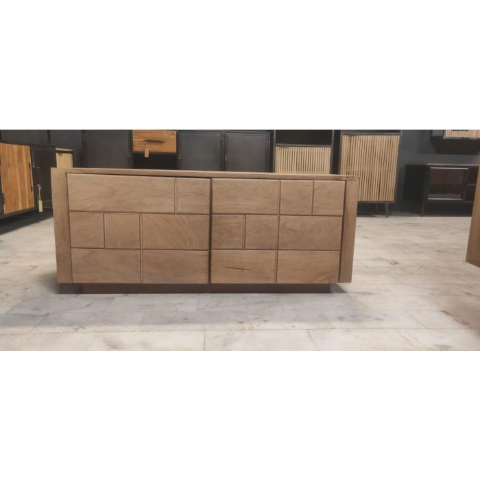 DKD Home Decor Mueble TV Mango Natural 110 x 50 x 46 cm 1