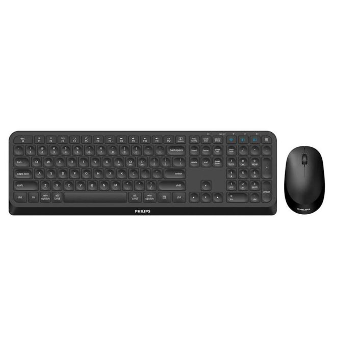 Teclado y Ratón Philips SPT6407B/16 Negro Qwerty US 1