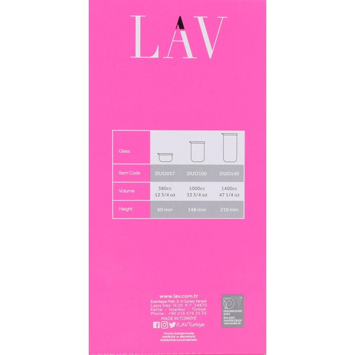 Lav Set 3 Botes con Tapa - 380 cc, 1L y 1.4L - Colección Duo (6 Cajas) 4 Lav Set 3 Botes con Tapa - 380 cc, 1L y 1.4L - Colección Duo (6 Cajas) 4