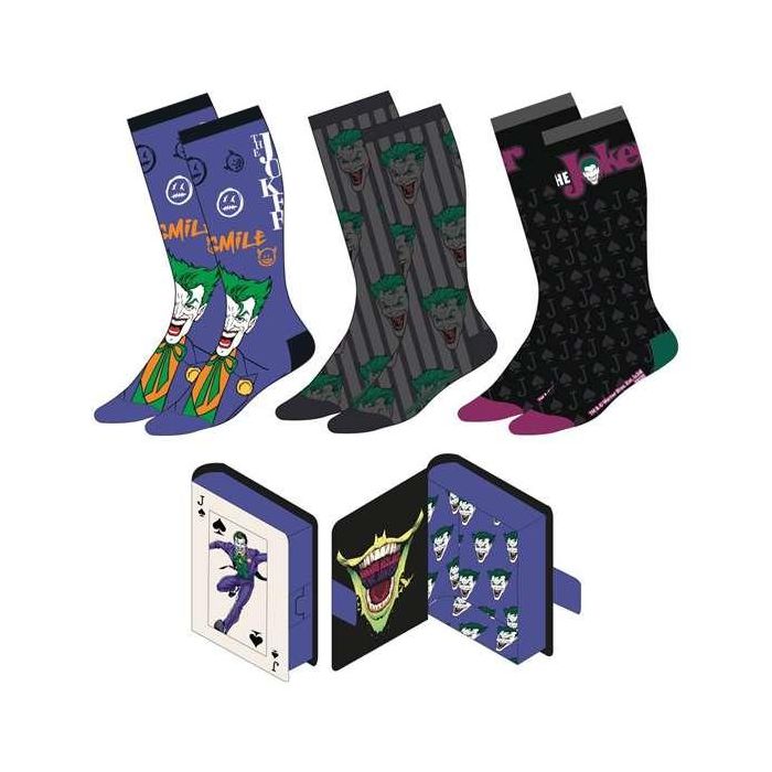 Pack calcetines 3 piezas batman joker t3845:tu 38/45