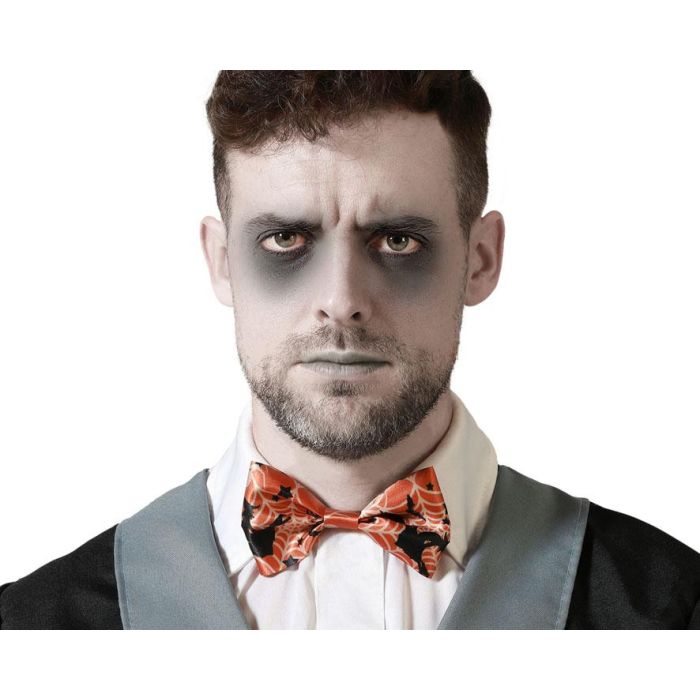 Pajarita Halloween Naranja Con Estampado De Calabazas Para Niños