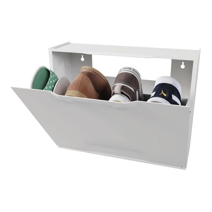 Zapatero apilable de polipropileno blanco 51 x 17,3 x 40,1 cm 1 Zapatero apilable de polipropileno blanco 51 x 17,3 x 40,1 cm 1