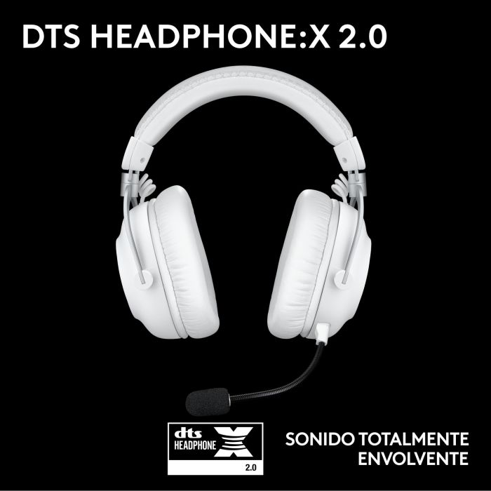 Logitech Auriculares Gaming G Pro X con micrófono cardioide, drivers Graphene 50 mm y tecnología LIGHTSPEED 5 Logitech Auriculares Gaming G Pro X con micrófono cardioide, drivers Graphene 50 mm y tecnología LIGHTSPEED 5