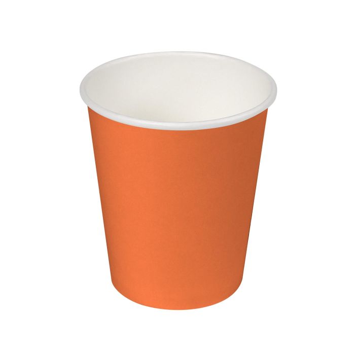 Algon Set de 24 Vasos de Cartón Naranja 200 cc (36 Unidades) 1