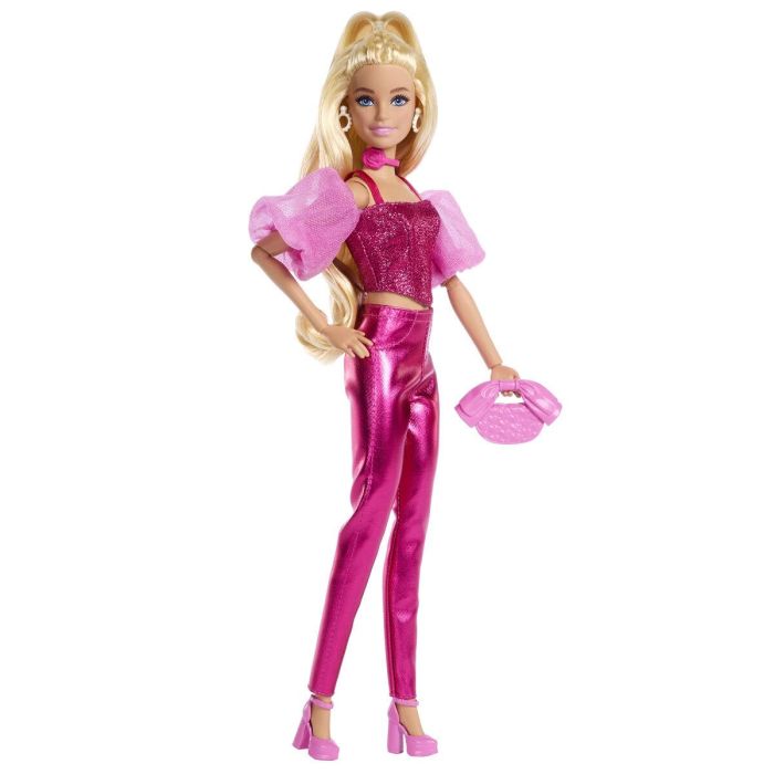 Barbie JFP40 Muñeca de lujo Traje rosa metalizado y cabello rubio 1 Barbie JFP40 Muñeca de lujo Traje rosa metalizado y cabello rubio 1