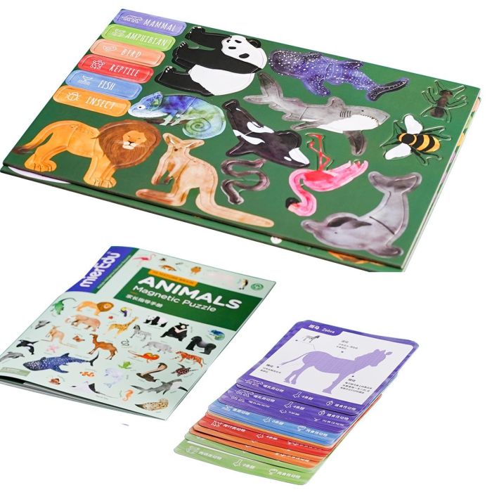 MIEREDU ME0931 Puzle Magnético Animales para Niños +3 Años con 125 Piezas y 74 en 3D, Datos Curiosos 3 MIEREDU ME0931 Puzle Magnético Animales para Niños +3 Años con 125 Piezas y 74 en 3D, Datos Curiosos 3