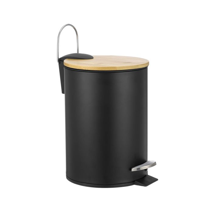 Inde Cubo Pedal Metal Bambú 3L 17x17x22.7 cm Surtido 8