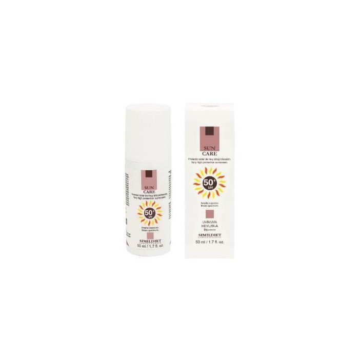 SIMILDIET Sun Care SPF50+ Protector Solar Facial y Corporal, Muy Alta Protección UVA/UVB y Luz Azul, Hidratante y Reparador