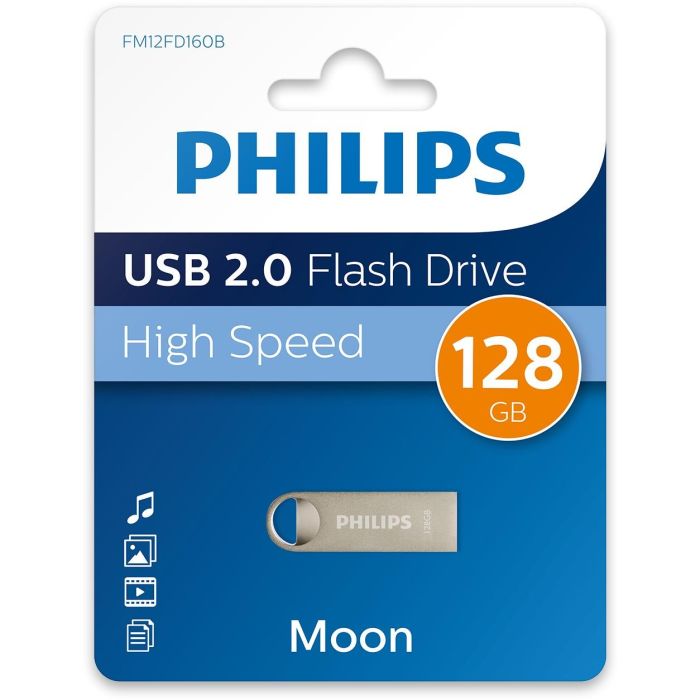 STICK Philips USB 2.0 128GB Moon Vintage Silver 1 STICK Philips USB 2.0 128GB Moon Vintage Silver 1
