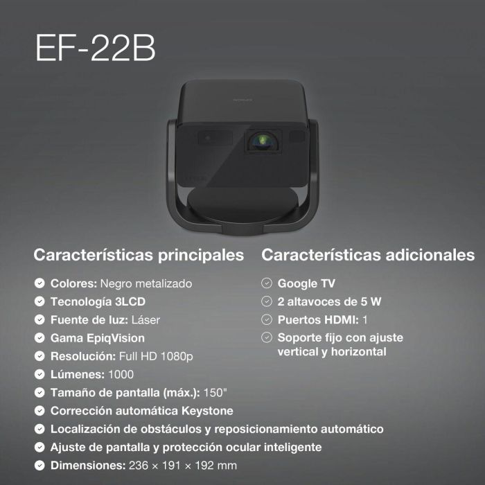 Proyector Epson V11HB38140 Full HD LCD 1920 x 1080 px 5