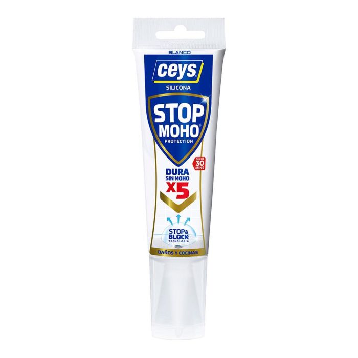 Ceys Silicona anti moho stop moho blanco tubo 125 ml 0 Ceys Silicona anti moho stop moho blanco tubo 125 ml 0