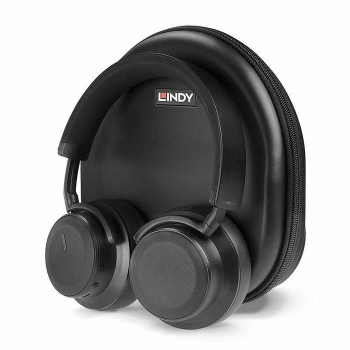 Lindy LH900XW Auriculares Bluetooth 5.0 con Cancelación de Ruido Híbrida (95%), 15h Autonomía, USB-C, Modo Transparencia, Negro 2
