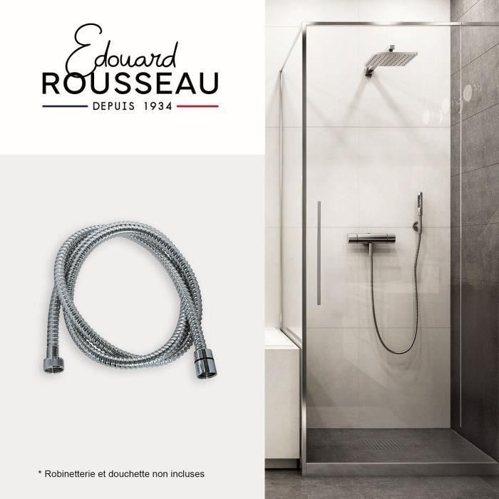 Edouard Rousseau ROU3047404026103 Manguera de Ducha 1,50m, Tuercas Metálicas, Engarces de Seguridad, Acero Inoxidable Cromado 1 Edouard Rousseau ROU3047404026103 Manguera de Ducha 1,50m, Tuercas Metálicas, Engarces de Seguridad, Acero Inoxidable Cromado 1