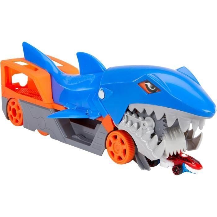 Tiburón mastica coches hot wheels guarda y transporta hasta 5 coches de juguete. Tiburón mastica coches hot wheels guarda y transporta hasta 5 coches de juguete.