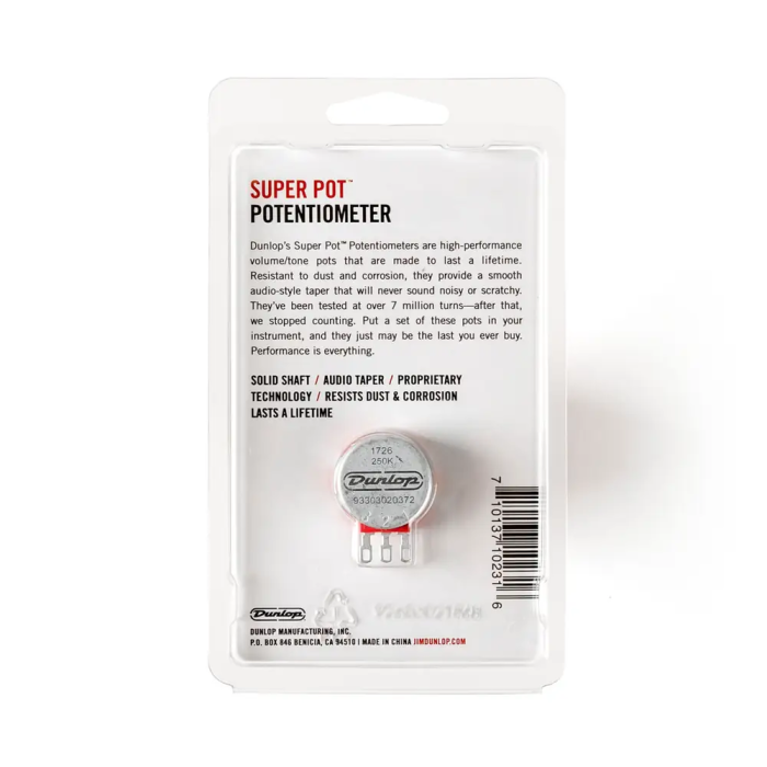 Dunlop Super Pot Potenciometro Split Shaft para Volumen/Tono - Larga Duración y Respuesta Suave 2