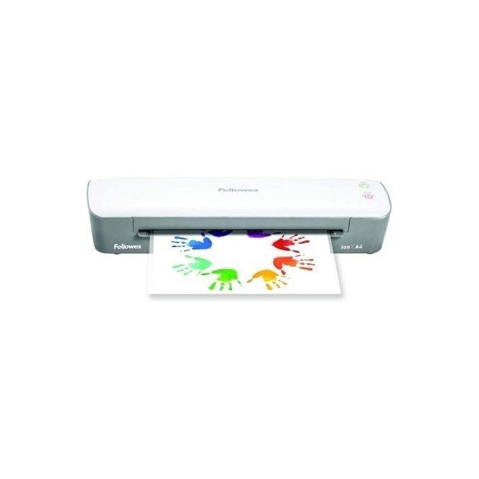 Plastificadora Fellowes Ion A4 4560001/ hasta A4 y 80-125 Micras/ Blanca y Gris Plastificadora Fellowes Ion A4 4560001/ hasta A4 y 80-125 Micras/ Blanca y Gris