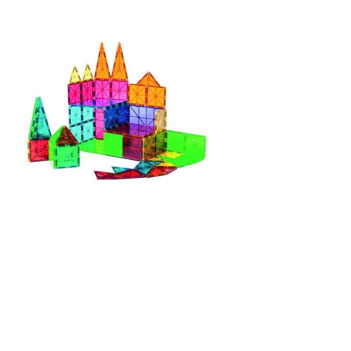 Juego De Construccion Amaya Magtiles 104 Piezas 3D Formas Y Colores Surtidos