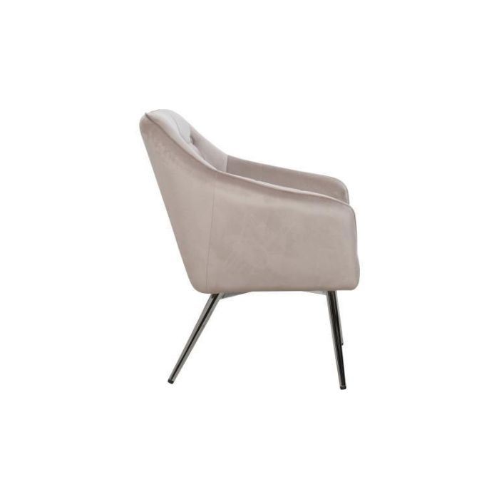 DKD Home Decor Butaca Gris Plateado Poliester Metal Velvet 67 x 90 x 74 cm 1