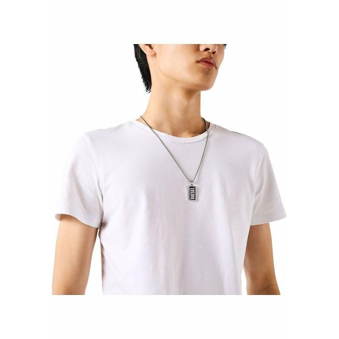 Colgante Hombre Diesel DX1515040 Plateado Negro 2 Colgante Hombre Diesel DX1515040 Plateado Negro 2