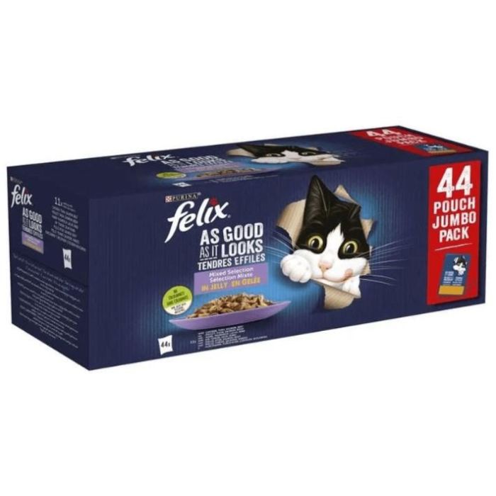 Purina Felix Fantastic Selección de Sabores Surtido 44 Sobres x 85g Comida Húmeda para Gatos Purina Felix Fantastic Selección de Sabores Surtido 44 Sobres x 85g Comida Húmeda para Gatos