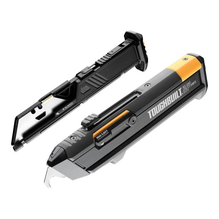 Toughbuilt Cúter Recargable TB-H4S2-03 con 5+5 Hojas, Cuchilla Multiuso y Gancho 1