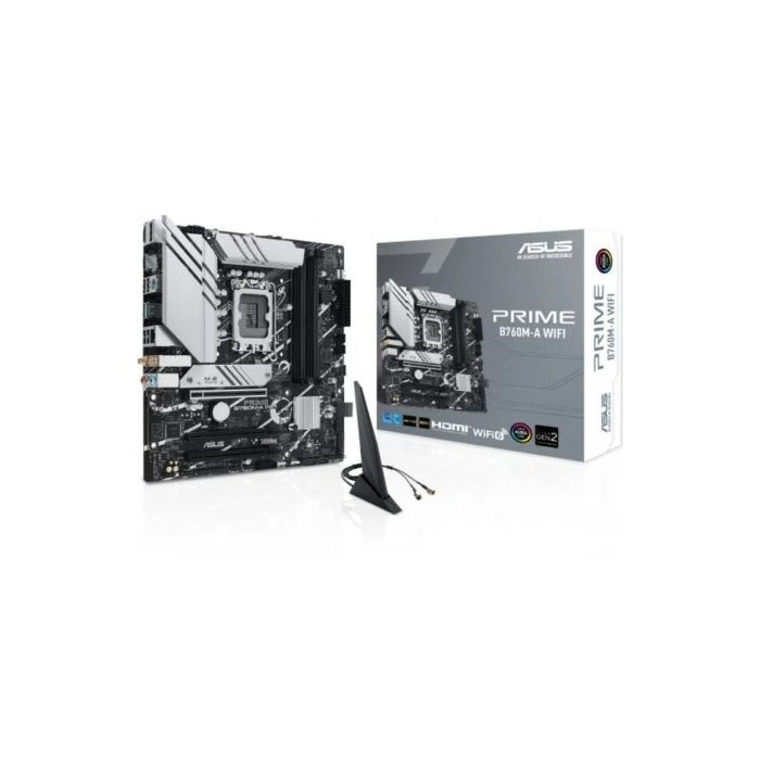 ASUS PRIME B760M-A WiFi Placa Base Intel 1700 DDR5 con WiFi y Ethernet 2.5Gb, Part Number 90MB1EL0-M1EAY0