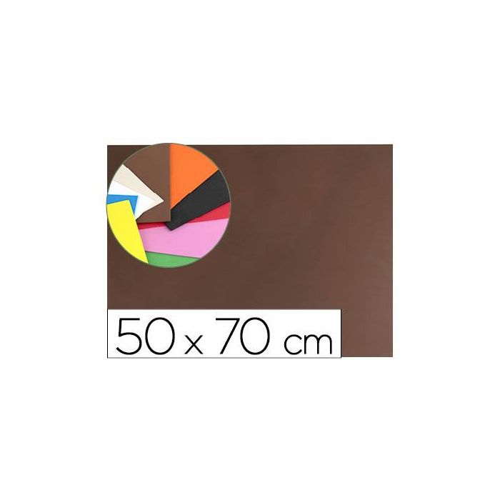 Goma Eva Liderpapel 50x70 cm 60 gr-M2 Espesor 1.5 mm Marron 10 unidades