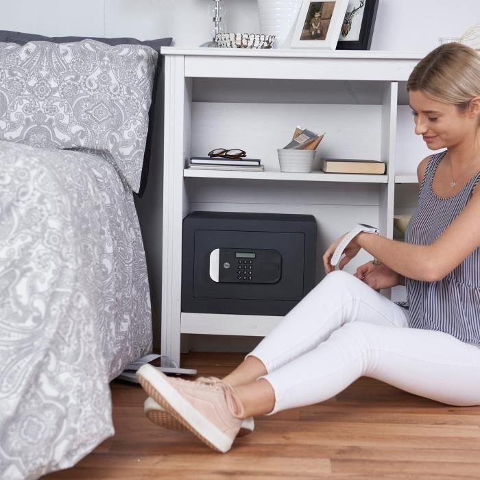 YALE Caja fuerte de alta seguridad, electrónica, H.25 x W.35 x D.30 cm (18.6L), certificada SKG2*, protección antirrobo 4 YALE Caja fuerte de alta seguridad, electrónica, H.25 x W.35 x D.30 cm (18.6L), certificada SKG2*, protección antirrobo 4