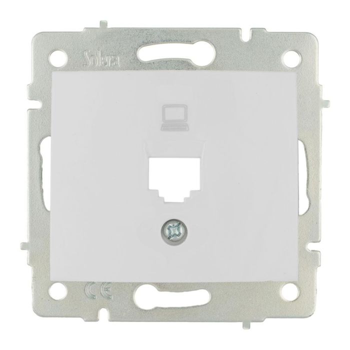 Solera Tapa + chasis para toma de datos RJ45, serie Europa, ERP88/1, empotrar, blanco 0 Solera Tapa + chasis para toma de datos RJ45, serie Europa, ERP88/1, empotrar, blanco 0