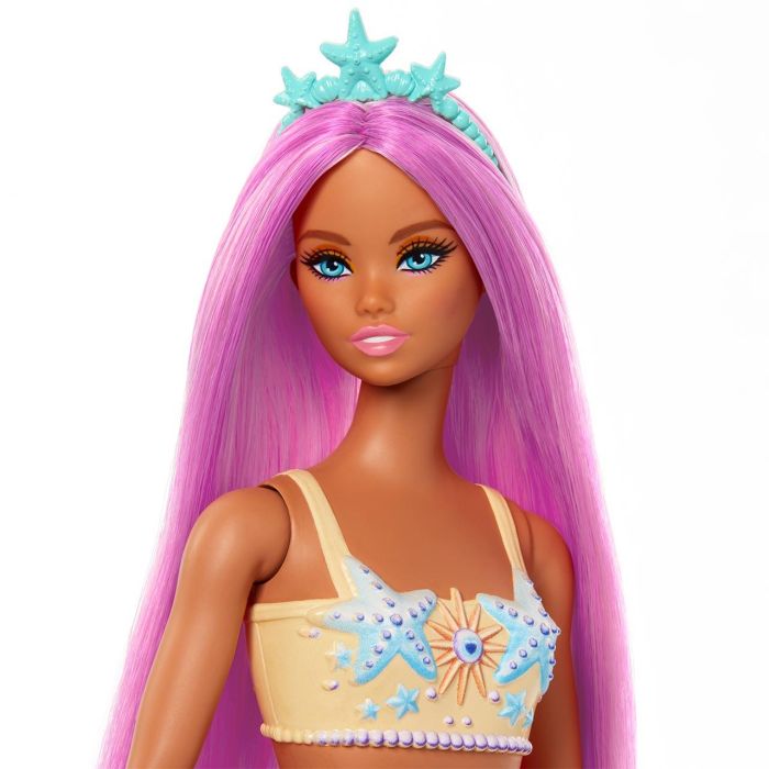 Barbie Muñeca Sirena Cabello Fantasía Rosa Hrr05