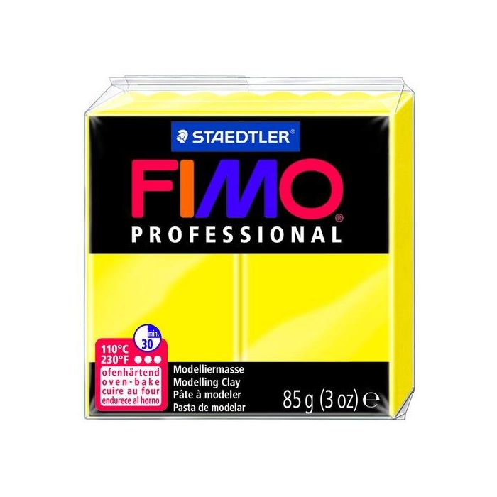 Pasta Modelar Fimo Professional Amarillo 85 Gr. (Set de 4)