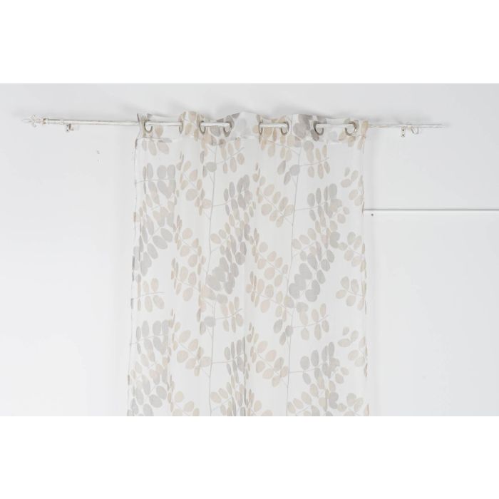 DKD Home Decor Cortina Visillo Urban Poliéster Marrón Claro Blanco 270x140 cm (2 Unidades) Diseño Hojas 75 gsm 1 DKD Home Decor Cortina Visillo Urban Poliéster Marrón Claro Blanco 270x140 cm (2 Unidades) Diseño Hojas 75 gsm 1