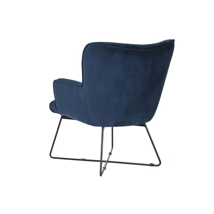 Butaca DKD Home Decor Azul Negro Metal 68 x 76 x 90 cm 6 Butaca DKD Home Decor Azul Negro Metal 68 x 76 x 90 cm 6
