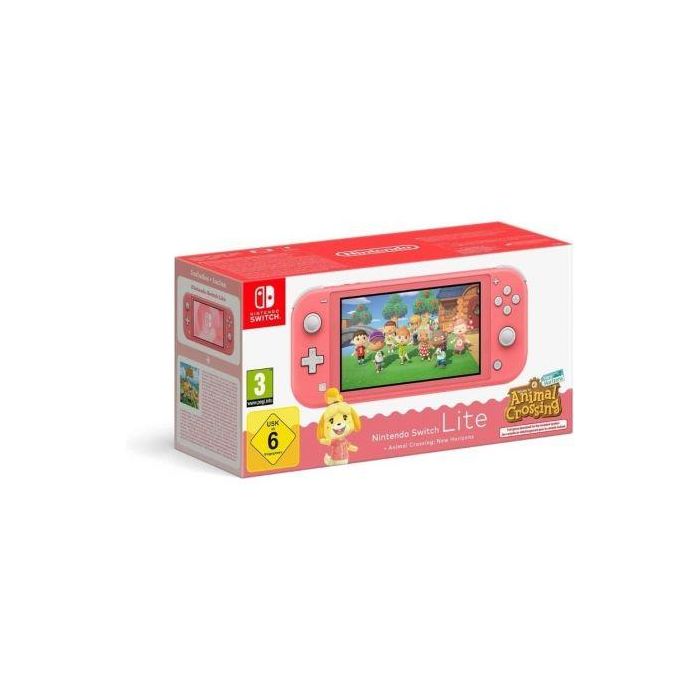 Nintendo Switch Lite Coral + Juego Animal Crossing New Horizons SWLITE CO ANI