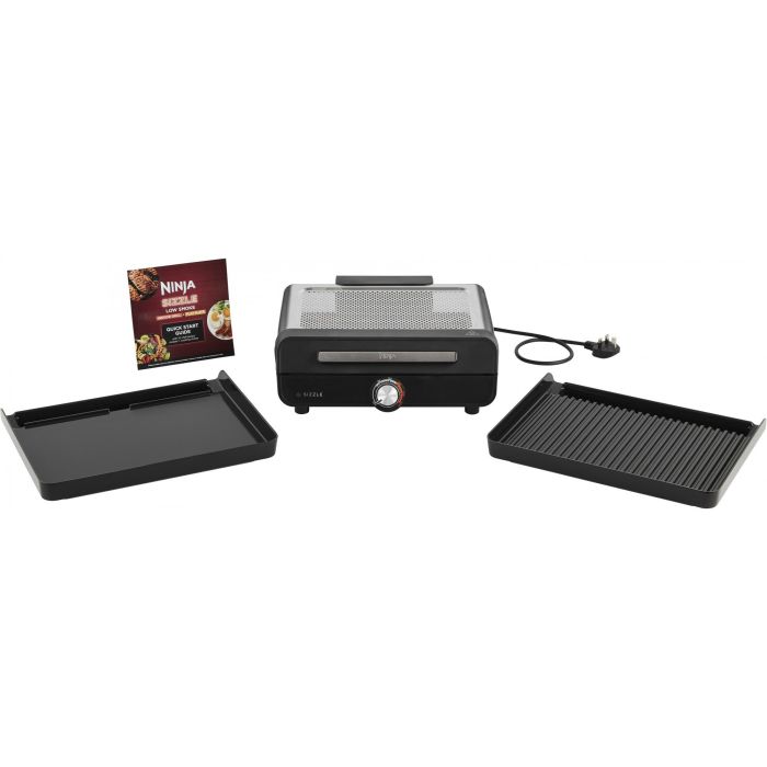Ninja GR101EU Parrilla y Plancha de Interior Sizzle, Antiadherente, Gran Capacidad, Sin Humo, Temperatura Controlada hasta 260°C 4 Ninja GR101EU Parrilla y Plancha de Interior Sizzle, Antiadherente, Gran Capacidad, Sin Humo, Temperatura Controlada hasta 260°C 4