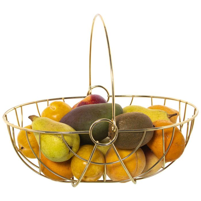 Frutero Alexandra House Living Dorado Metal 29 x 22 x 12/24,5 cm 1