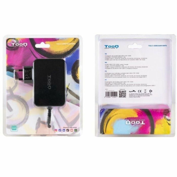 Cargador para Portátil TooQ TQLC-USBCGAN100PD 100 W 1 Cargador para Portátil TooQ TQLC-USBCGAN100PD 100 W 1