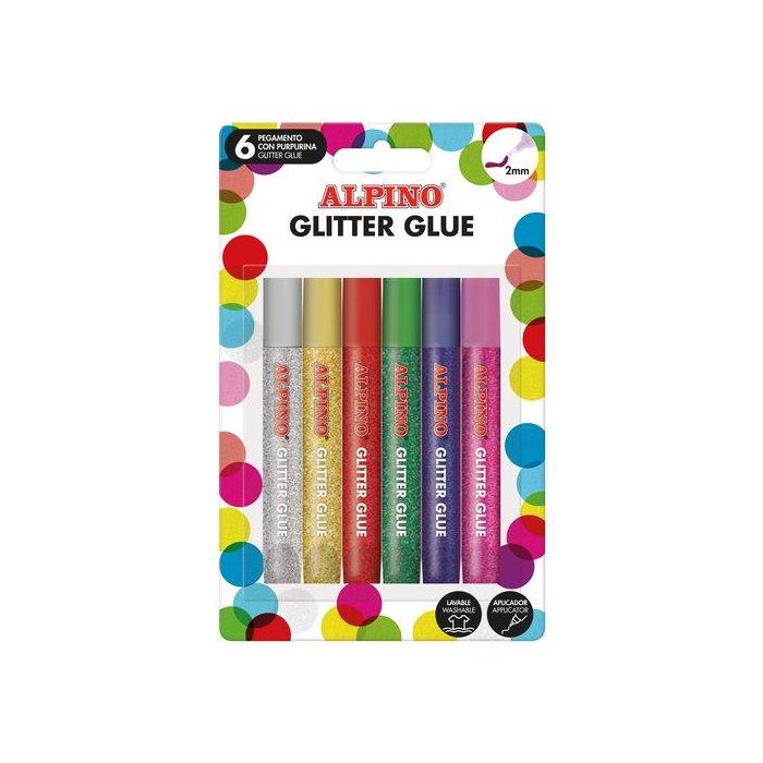 Purpurina Alpino Cola (Tubo) Juego Creativo Classic De 6