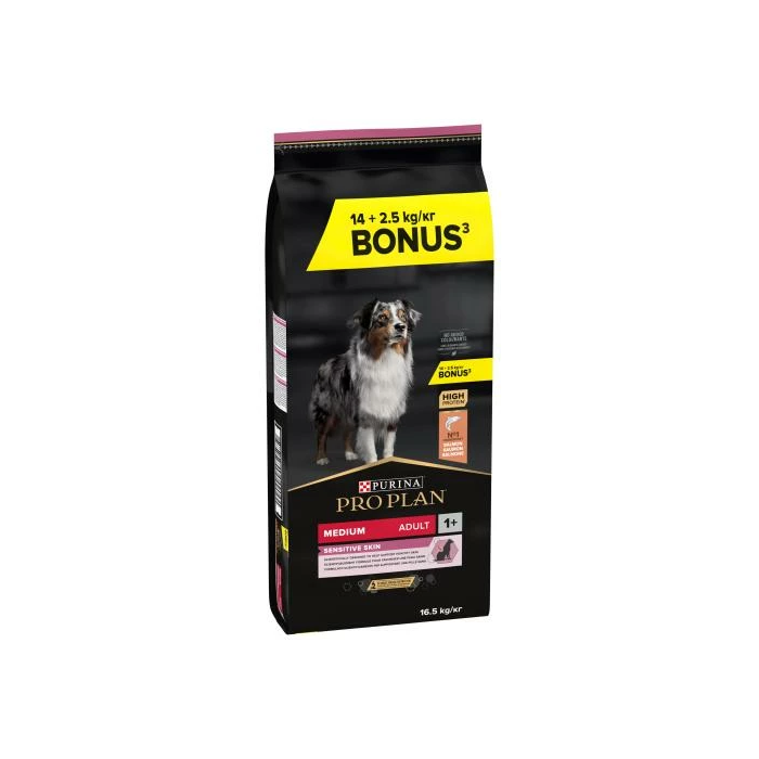 Purina Pro Plan Salmón Adulto Medium para Piel Sensible, 14+2.5 kg Purina Pro Plan Salmón Adulto Medium para Piel Sensible, 14+2.5 kg