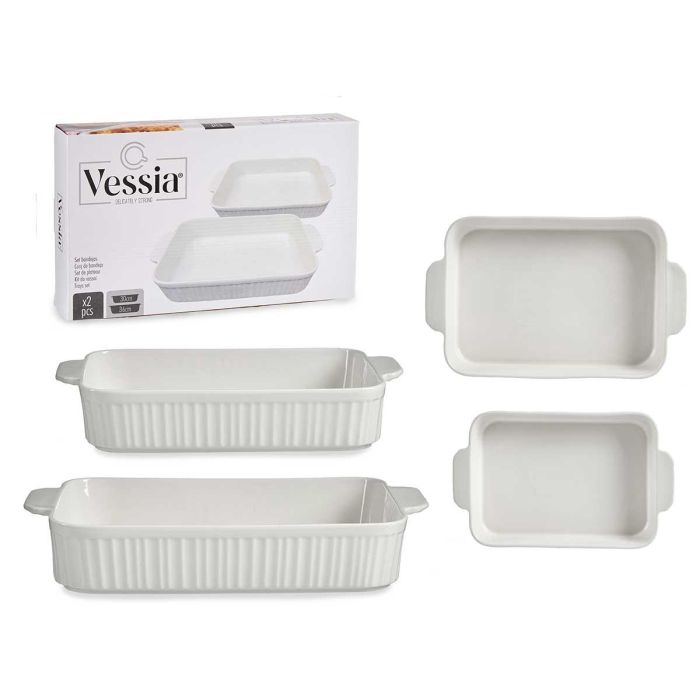 Set Bandejas Rectangulares Asas Cerradas Vessia 22X6CM (6 Unidades) Set Bandejas Rectangulares Asas Cerradas Vessia 22X6CM (6 Unidades)