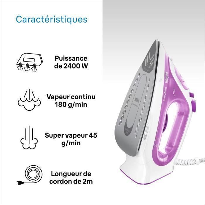 Vapor Iron FI3124 PU - Potencia 2400 W - Sole Supercrámica - 270 ml de tanque de agua - Auto -limpieza 3 Vapor Iron FI3124 PU - Potencia 2400 W - Sole Supercrámica - 270 ml de tanque de agua - Auto -limpieza 3